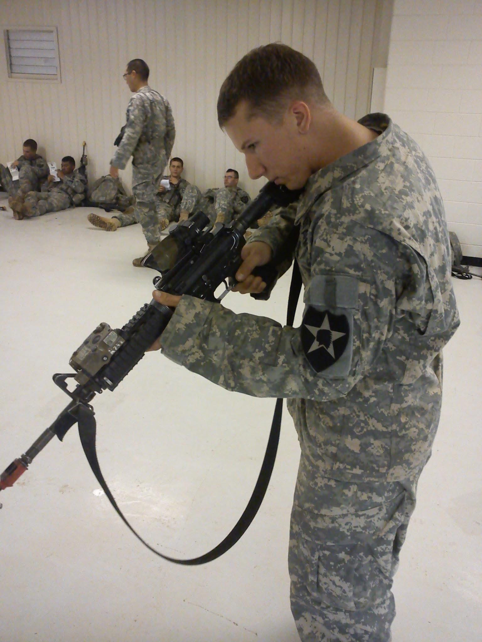 Chris Evans during U.S. Army service